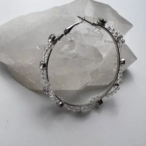 Silver Hoop Fashion Earrings